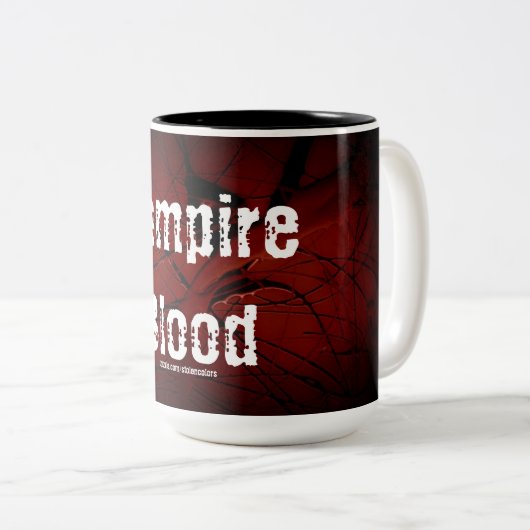 Vampire-Blut-Tasse Zweifarbige Tasse (VorderseiteRechts)