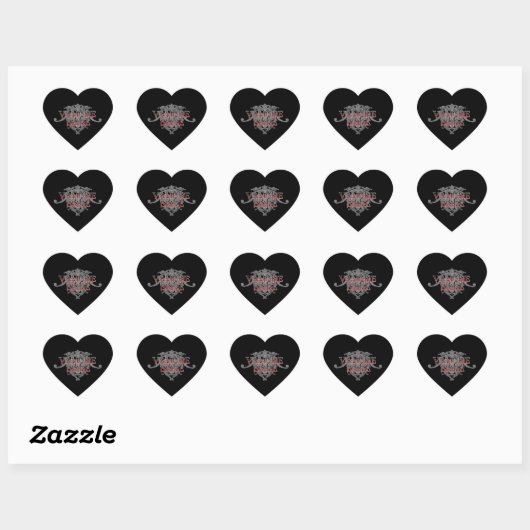 Vampire Bride Heart Sticker (Blatt)