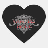 Vampire Bride Heart Sticker (Vorderseite)