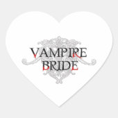 Vampire Bride Heart Sticker (Vorderseite)
