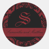 Vampire Bride Monogram Aufkleber (Vorderseite)