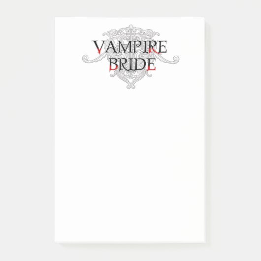 Vampire Bride Post-it Klebezettel (Vorderseite)