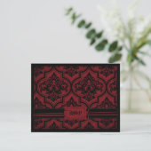 Vampire Bride RSVP Card A Karte (Stehend Vorderseite)