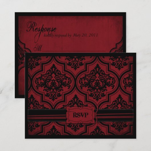 Vampire Bride RSVP Card A Karte (Vorne/Hinten)
