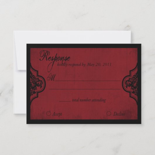 Vampire Bride RSVP Card B (Rückseite)
