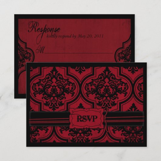 Vampire Bride RSVP Card B Karte (Vorne/Hinten)