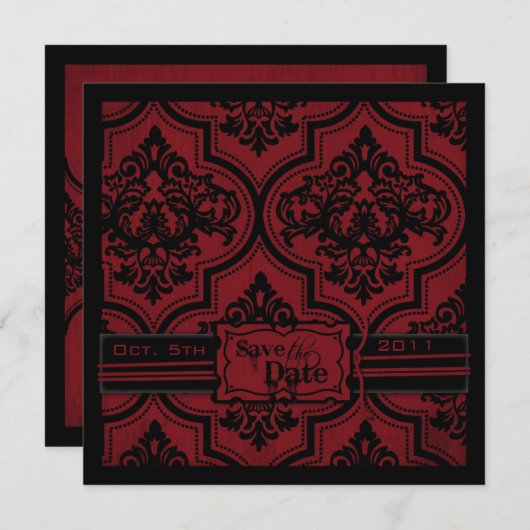 Vampire Bride SD Square Save The Date (Vorne/Hinten)