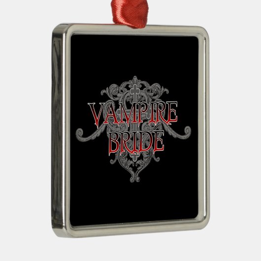Vampire Bride Silbernes Ornament (Rechts)