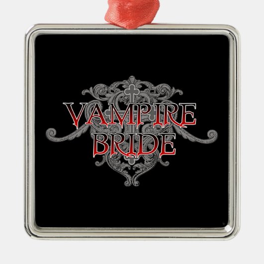 Vampire Bride Silbernes Ornament (Vorne)