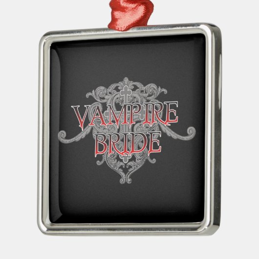 Vampire Bride Silbernes Ornament (Links)