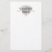 Vampire Bride Stationery Briefpapier (Vorderseite)