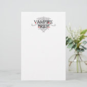 Vampire Bride Stationery Briefpapier (Stehend Vorderseite)
