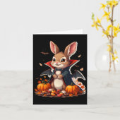 Vampire Bunny Costume Funny Halloween Karte (Gelbe Blume)