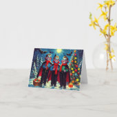 Vampire Caroling Karte (Gelbe Blume)
