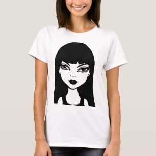 Vampire Cartoon Girl Originale Kunst, Zeichn T-Shirt