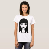 Vampire Cartoon Girl Originale Kunst, Zeichn T-Shirt (Vorne ganz)