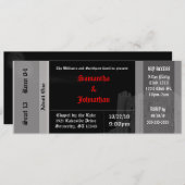 Vampire Castle Goth Wedding Ticket Einladungen (Vorne/Hinten)