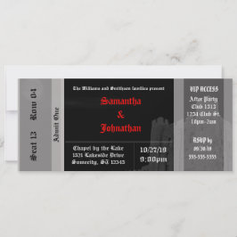 Vampire Castle Goth Wedding Ticket Einladungen