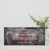 Vampire Castle Gothic Wedding Ticket Einladungen (Stehend Vorderseite)