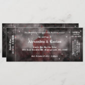 Vampire Castle Gothic Wedding Ticket Einladungen (Vorne/Hinten)