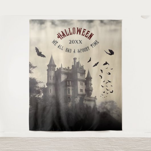 Vampire Castle Halloween Foto Stand Hintergrund Wandteppich (Vorderseite)