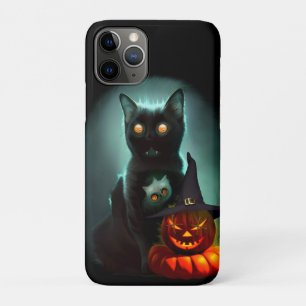 Vampire Cat and Wizard Pumpkin Halloween Surreal Case-Mate iPhone Hülle