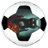 Vampire Cat and Wizard Pumpkin Halloween Surreal Fußball (Gedreht)