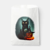 Vampire Cat and Wizard Pumpkin Halloween Surreal Geschenktütchen (Vorderseite)