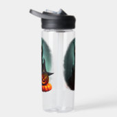 Vampire Cat and Wizard Pumpkin Halloween Surreal Trinkflasche (Rechts)