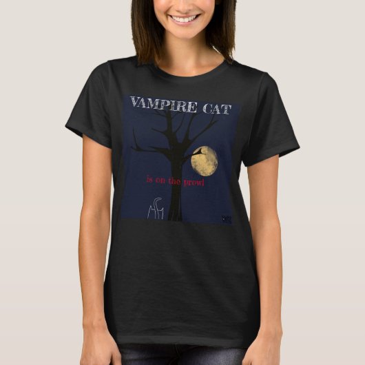 Vampire Cat befindet sich auf dem Bohrloch- Vampir T-Shirt (Vorderseite)