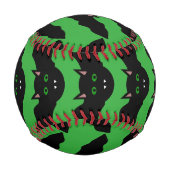 Vampire Cat Faced Bat Halloween Baseball (Rückseite)