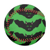 Vampire Cat Faced Bat Halloween Baseball (Vorderseite Links)