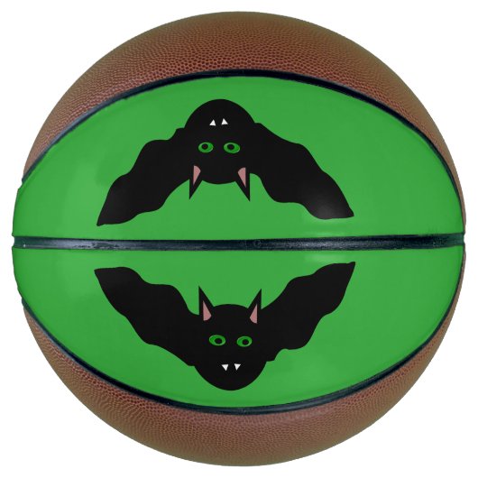 Vampire Cat Faced Bat Halloween Basketballs (Vorderseite)