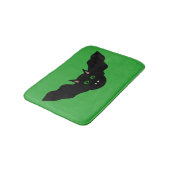 Vampire Cat Faced Bat Halloween Bath Mat Badematte (Schrägansicht)