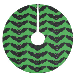 Vampire Cat Faced Bat Halloween-Baumrock Polyester Weihnachtsbaumdecke