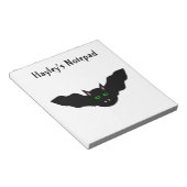 Vampire Cat Faced Bat Halloween benutzerdefinierba Notizblock (angewinkelt)