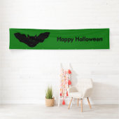 Vampire Cat Faced Bat Halloween Custom Banner (Insitu)