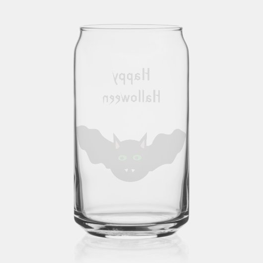 Vampire Cat Faced Bat Halloween Custom Dosenglas (Rückseite)