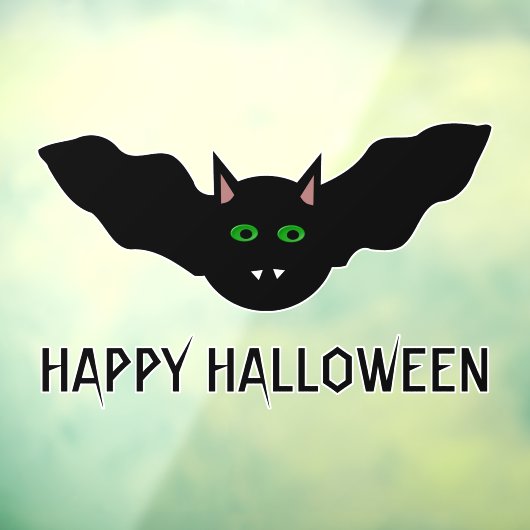 Vampire Cat Faced Bat Halloween Custom Fensteraufkleber (Blatt 3)