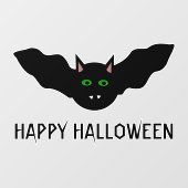 Vampire Cat Faced Bat Halloween Custom Fensteraufkleber (Blatt)