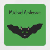 Vampire Cat Faced Bat Halloween Custom Kids Etiketten (Design 2)
