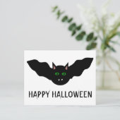 Vampire Cat Faced Bat Halloween Custom Postcard Postkarte (Stehend Vorderseite)