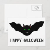 Vampire Cat Faced Bat Halloween Custom Postcard Postkarte (Vorne/Hinten)