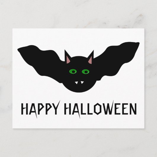 Vampire Cat Faced Bat Halloween Custom Postcard Postkarte (Vorderseite)