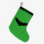 Vampire Cat Faced Bat Halloween Custom Strumpf Kleiner Weihnachtsstrumpf (Vorderansicht (hängend))