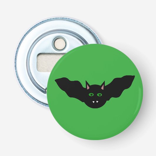 Vampire Cat Faced Bat Halloween Flaschenöffner (Vorderseite)