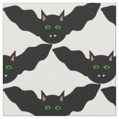 Vampire Cat Faced Bat Halloween gemustertes Gewebe Stoff (Nahaufnahme)