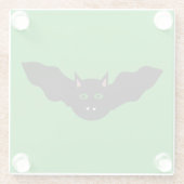 Vampire Cat Faced Bat Halloween Glasuntersetzer (Rückseite)