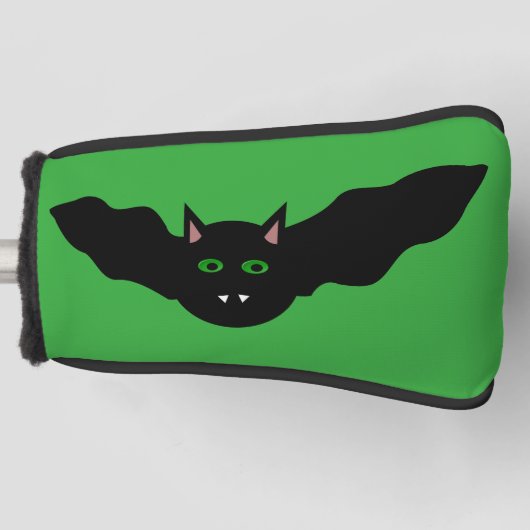 Vampire Cat Faced Bat Halloween Golf Putter Cover Golf Headcover (Vorderseite)