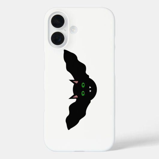 Vampire Cat Faced Bat Halloween iPhone Case (Rückseite)